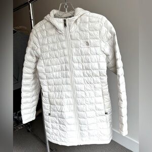Girls North Face Quilted 3/4 Length Jacket